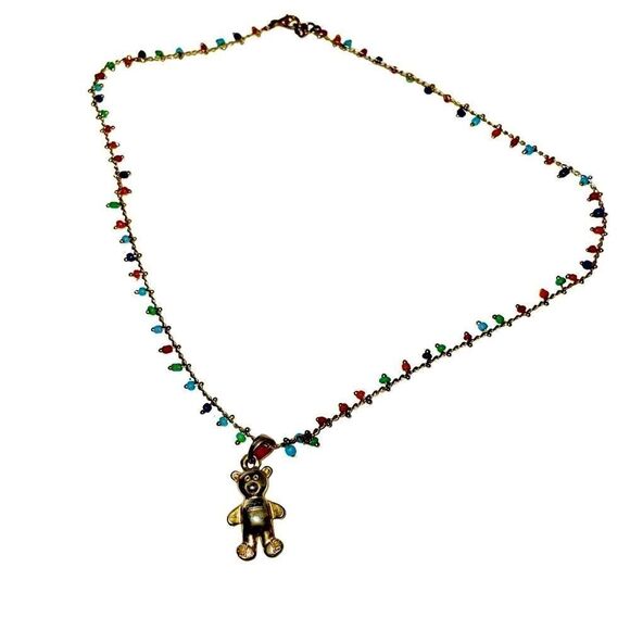 Multi Color Bear Boho Necklace - Picture 2 of 7